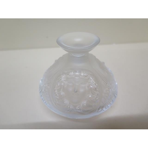 272 - A Lalique glass scent bottle - Height 8cm - in good condition, etched mark to base