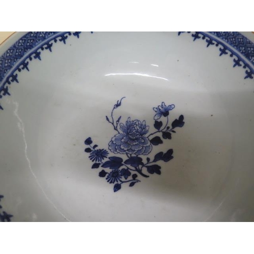 279 - A 19th century Chinese blue and white bowl - Height 11.5cm x Width 26cm - in good condition, minor c... 