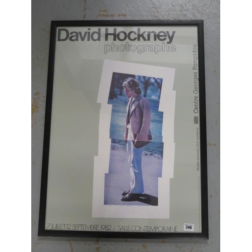 346 - David Hockney Photographe Poster Centre Georges Pompidou 1982