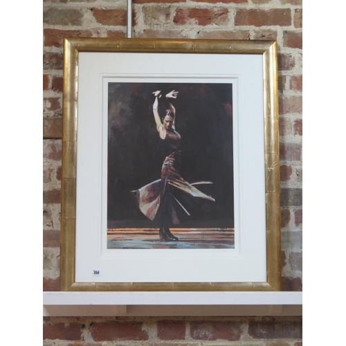 350 - A Fletcher Sibthorp signed Giclee print 13/195 Black on black with COA - frame size 95cm x 79cm - pr... 