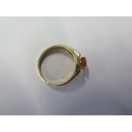 58 - A 585 14ct yellow gold Citrine ring size X - approx weight 7.6 grams