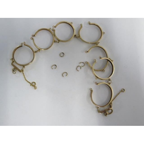 77 - A 9ct yellow gold sovereign holder bracelet approx weight 11.7 grams