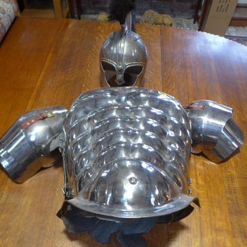 206 - An Ancient Greek Trojan style helmet and armour