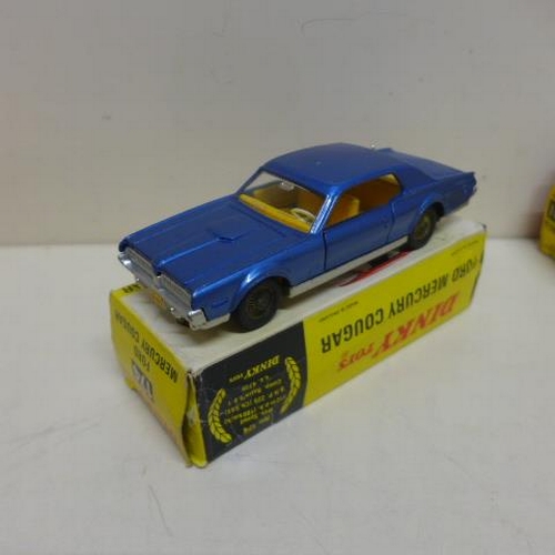 Four boxed Dinky toys American cars - Plymouth Fury Sports 115 