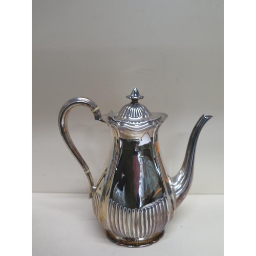 158 - A silver coffee pot Sheffield 1911/12 maker HA - Height 24cm - approx weight 21.3 troy oz - generall... 