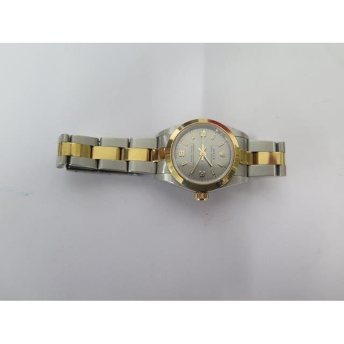 201 - A ladies Rolex bi metal oyster perpetual superlative chronometer 2000/2001 ladies bracelet wristwatc... 