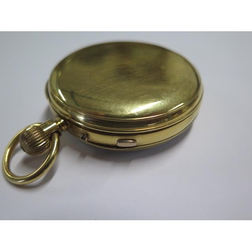 211 - A good quality 18ct yellow gold pocket watch by J Hargreaves and Co Liverpool - 55mm case - with sto... 