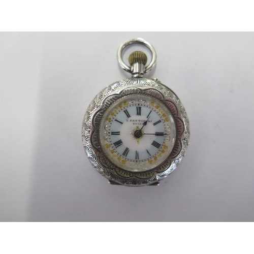 228 - A silver Fattorini ladies pocket watch - running, and a 'The Bedford' silver pocket watch - 50mm cas... 