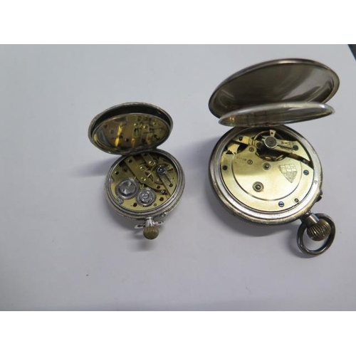 228 - A silver Fattorini ladies pocket watch - running, and a 'The Bedford' silver pocket watch - 50mm cas... 