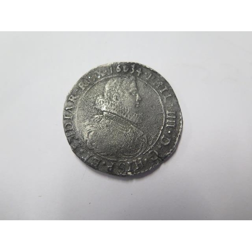 242 - A Genuine 1634 Spanish Netherland Philip 1V Silver Ducaton Coin, approx. 43mm Diameter