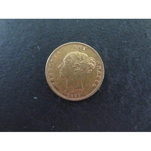 254 - A Victorian gold half sovereign dated 1878