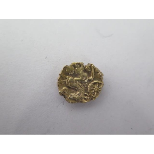 262B - A gold Quarter Stater - 13mm - approx 1.2 grams