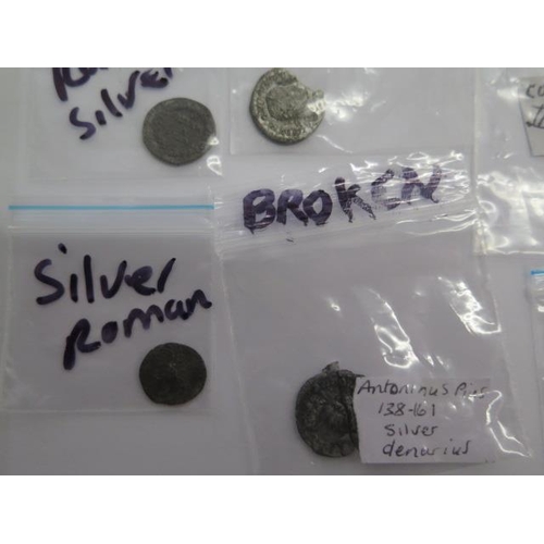 263 - A collection of 14 Roman silver coins including Claudius II silver Denarius