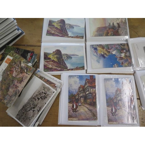 280 - A large collection of Victorian and later postcards in over 70 small folders and albums including ol... 