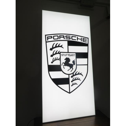 296 - An electric Porsche car showroom light - 120cm x 60cm