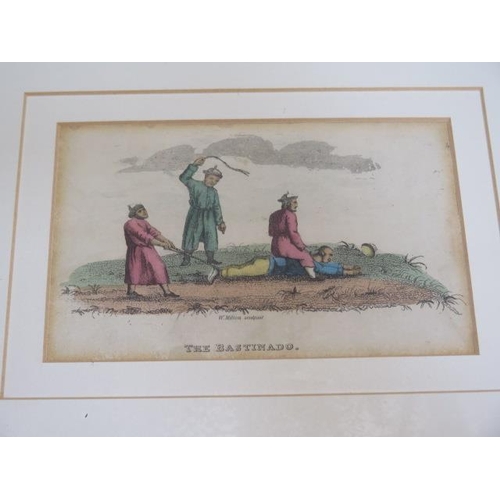 410 - Two framed 1824 hand coloured engravings for the English translation of Breton's China entitled Tart... 