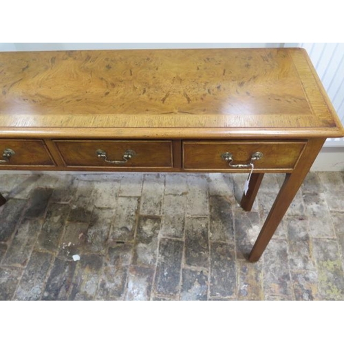 589 - A new walnut four drawer hall/side table made by a local craftsman to a high standard - Height 76cm ... 