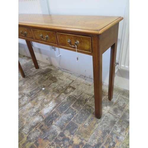 589 - A new walnut four drawer hall/side table made by a local craftsman to a high standard - Height 76cm ... 