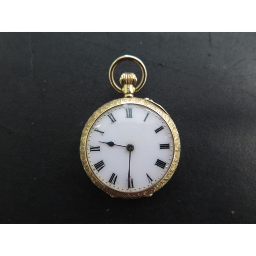 231 - An 18ct gold top wind pocket watch - 31mm case - not currently running, base metal dust cover, appro... 