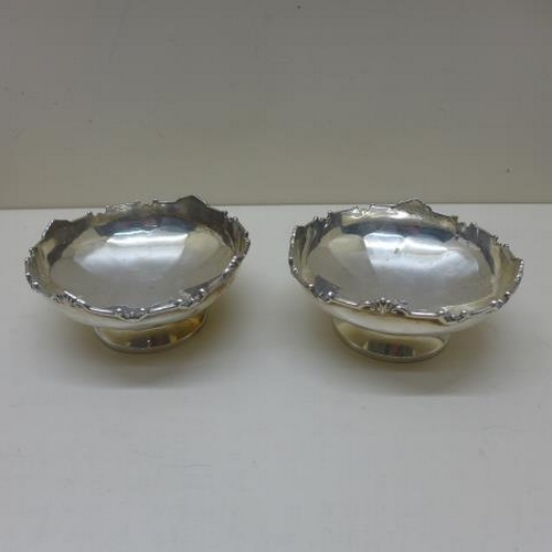 103 - A pair of silver Mappin and Webb sweet meat dishes Birmingham 1925/26 - Width 10.5cm - approx weight... 