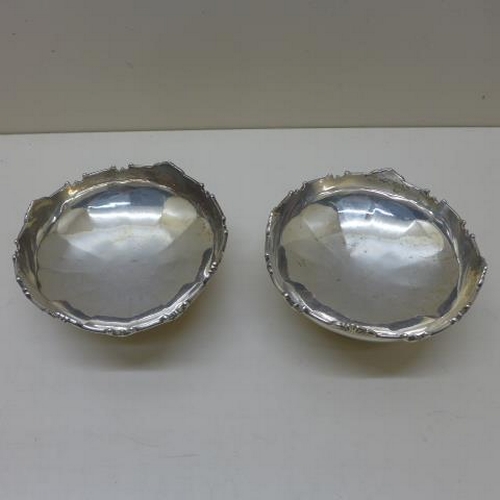 103 - A pair of silver Mappin and Webb sweet meat dishes Birmingham 1925/26 - Width 10.5cm - approx weight... 