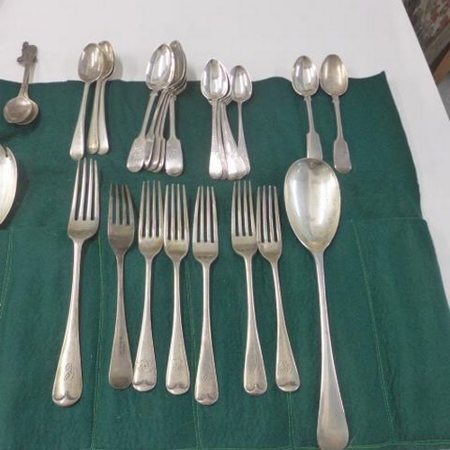 120 - A collection of assorted silver flatware various dates and makers - 60 pieces in total - approx weig... 