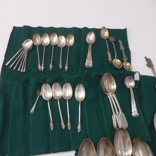 120 - A collection of assorted silver flatware various dates and makers - 60 pieces in total - approx weig... 