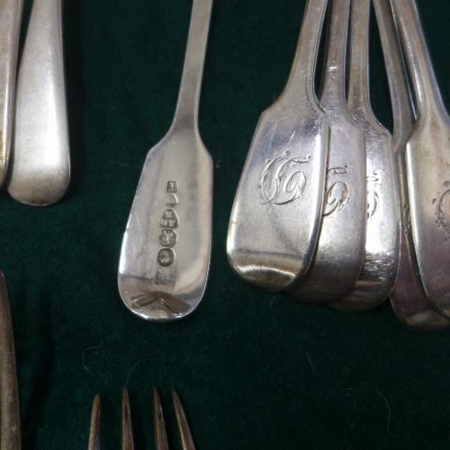 120 - A collection of assorted silver flatware various dates and makers - 60 pieces in total - approx weig... 