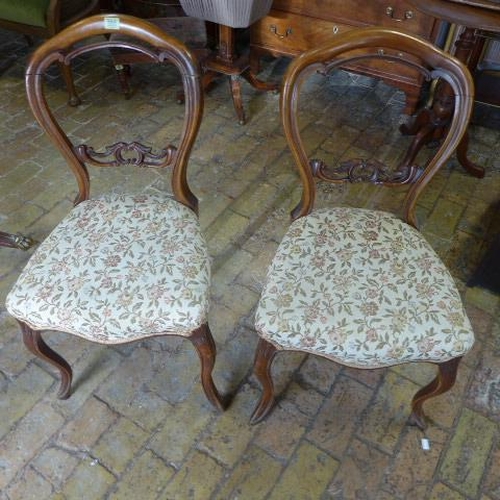 269 - A pair of 19th century balloon back side chairs