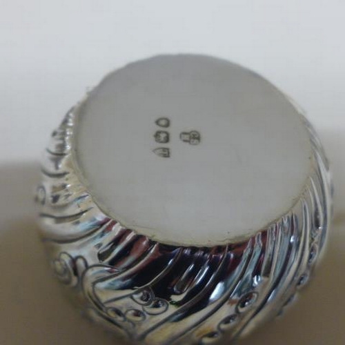 84 - An Eastern white metal bowl - Diameter 11cm - and two hallmarked silver bowls - total weight approx ... 