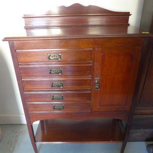 266 - An early 20th century mahogany set of five filing drawers