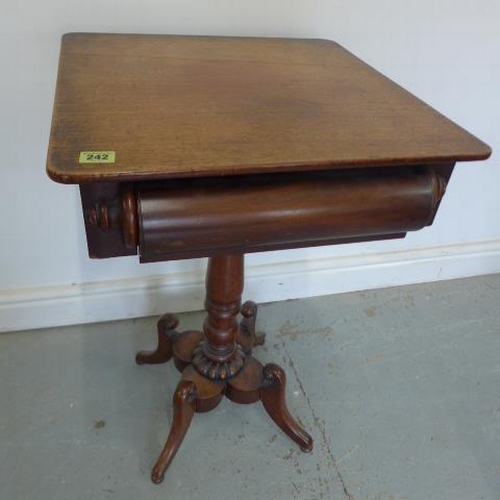 570 - A 19th century mahogany side table with a single drawer - Height 73cm x Width 47cm x Depth 47cm - to... 