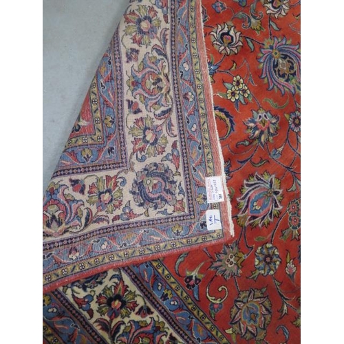 505 - A hand knotted woolen Sarough rug - 3.70m x 2.58m - in good condition