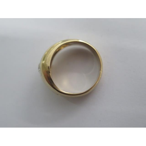 106 - A 14ct yellow gold solitaire diamond ring size O - approx weight 7.7 grams - diamond approx 0.40ct -... 