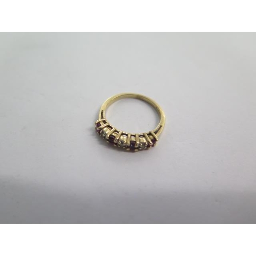 145 - Two 14ct yellow gold rings size L - approx weight 3.8 grams - an 18ct and white metal ring and an 18... 