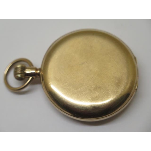 218 - A 9ct yellow gold top wind half hunter pocket watch by Kendal and Dent - 48mm case - not running, ne... 