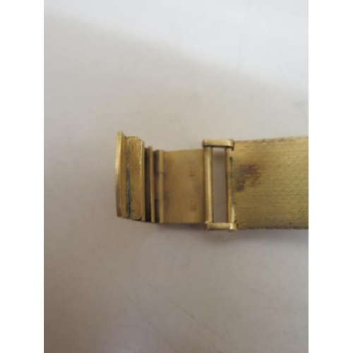 220 - A Longines gold plated manual wind wristwatch with later added 14ct gold bracelet strap - 33mm case ... 