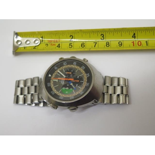 221 - An Omega Flightmaster automatic stainless steel bracelet wristwatch - 43mm case - working with rotat... 