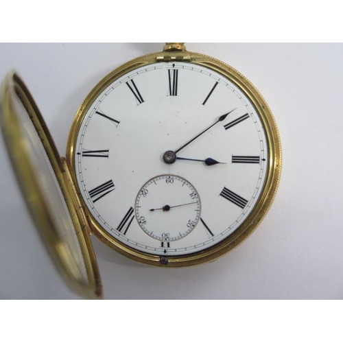 235 - An 18ct yellow gold open face key wind pocket watch, the movement signed Bowmans London no 2863 - 50... 