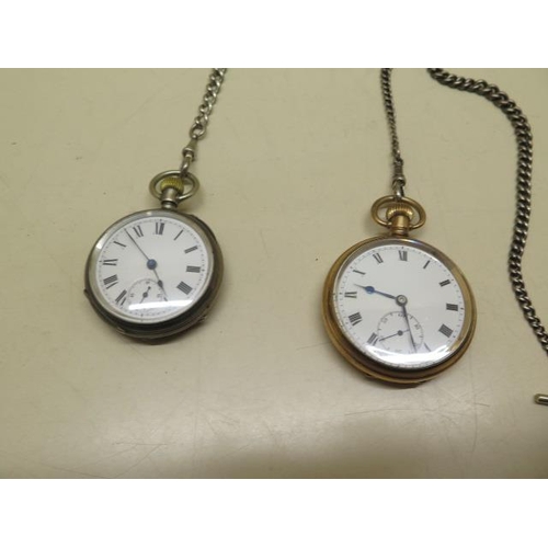 239 - A Swiss made gold coloured pocket watch, Star, Dennision Watch Case Co Ltd 168984 etched on AR12/40 ... 