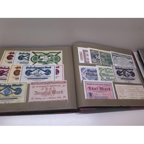 324 - An album of old money including a 100 Dollar, some UK - as photographed