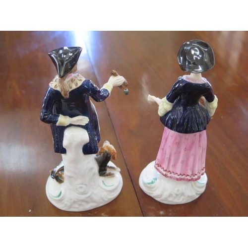 340 - A pair of Spode Chelsea figures no 3 and no 4 - Height 20cm - both good