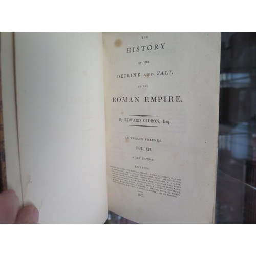 345 - Two volumes of Gibbons Rome New Edition 1807, three volumes of MacAulay's Essays 1843,  six volumes ... 