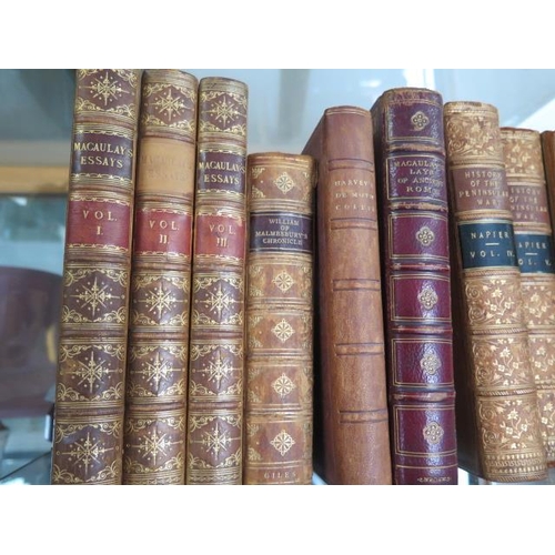 345 - Two volumes of Gibbons Rome New Edition 1807, three volumes of MacAulay's Essays 1843,  six volumes ... 