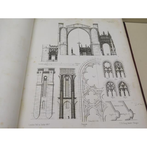 392 - Two 1857 editions L'architecture Du Moyen Age End Europe - both having foxing - The Ecclesiastical A... 