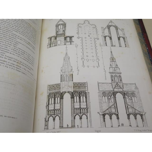 392 - Two 1857 editions L'architecture Du Moyen Age End Europe - both having foxing - The Ecclesiastical A... 