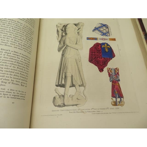 393 - The Monumental Effigies of Great Britain CA Stothard 1817 published by J McCreery with coloured plat... 