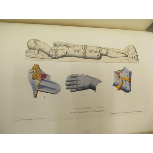 393 - The Monumental Effigies of Great Britain CA Stothard 1817 published by J McCreery with coloured plat... 