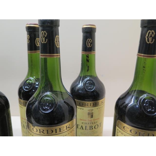 400 - Eight bottles of Chateau Talbot Cordier Grand Cru Classe Saint-Julien red wine 1975 - levels to base... 