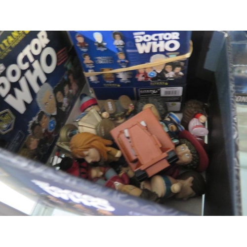 409 - A collection of Dr Who figures, postcards, diary etc - please see images for vendors list